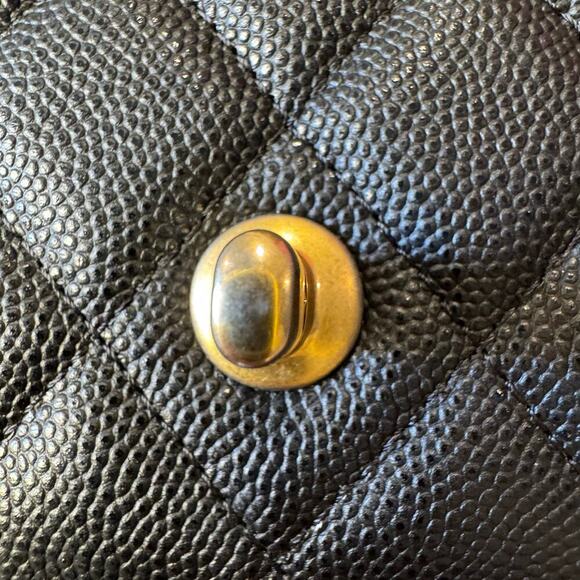 Chanel Black Caviar Circle Handle Crossbody Bag WOC Series GHW Authentic CoA - Picture 7 of 12